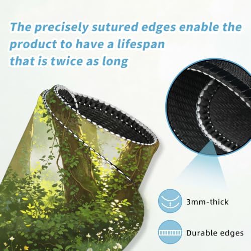 Small Mouse pad, with Edge-Sewn Design, extends Service Life by Twice, occupying the Optimal Size for the Mouse and Wrist Position. (Forest)