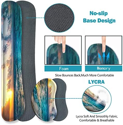 ToLuLu Mouse Pad, Memory Foam Ergonomic Keyboard Mouse Wrist Rest Support