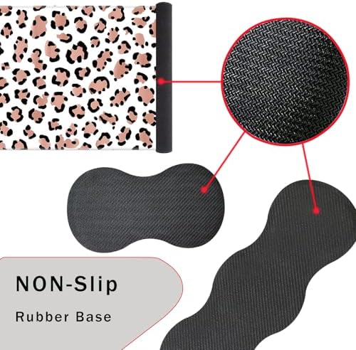 Keyboard Wrist Rest and Mouse Pad with Wrist Support Set Ergonomic Coaster,Memory Foam,Easy Typing Pain Relief,Large XL Desk Mat 31.5"x 11.8",Leopard Print