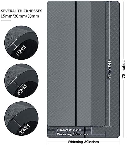 nuveti Large Exercise Mat - 15mm/20mm/30mm Thick Yoga Mat | Workout Mat for Fitness, Yoga, Pilates, Stretching & Floor Exercises for Women & Men with Free Carrying Bag