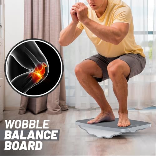 Advanced Wooden Balance Board, Portable Non-Slip 500 lb Rocking wobble board, Physical Therapy, Yoga Practice, Core Strength Stability Balance Training Board for Men, Women, Children and Seniors