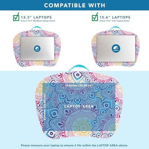 LAPGEAR MyStyle Lap Desk – Mandala, Fits 15.6” Laptops