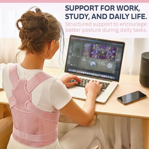 Selbite Posture Corrector for Women and Men, Back Brace for Upper and Lower Back Pain Relief, Full Back Support with Adjustable Straps, Breathable and Comfortable