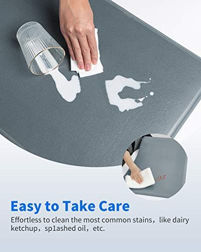 Kitchen Rugs and Mats Kitchen Mat Set of 2 Anti Fatigue Standing Mat for Kitchen, Office, Laundry Room and Stand-up Desks