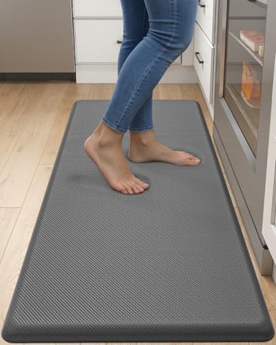 DEXI Anti Fatigue Kitchen Floor Mat Cushioned Standing Runner 48x20, Grey