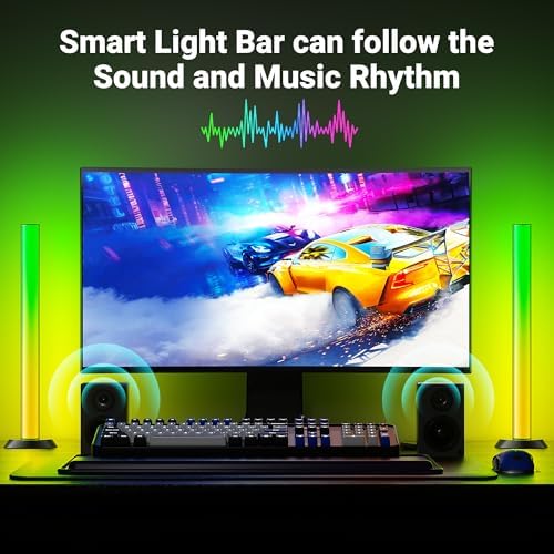 TJOY Smart Light Bar, RGB Desk Lights for Gaming, TV Backlight, Music Sync