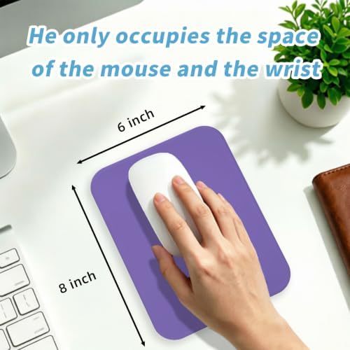Small Mouse pad, with Edge-Sewn Design, extends Service Life by Twice, occupying the Optimal Size for the Mouse and Wrist Position. (Purple)