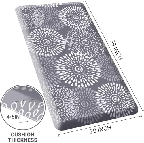 Kitchen Mat Water-Resistant Kitchen Rugs Cushioned Anti-Fatigue Floor Mat