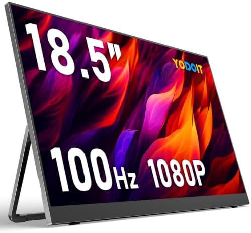Yodoit 18.5" Portable Monitor 100Hz FHD USB-C IPS for Gaming and Work