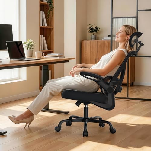 Bigzzia Ergonomic Office Chair with Lumbar Support - High Back Desk Chair