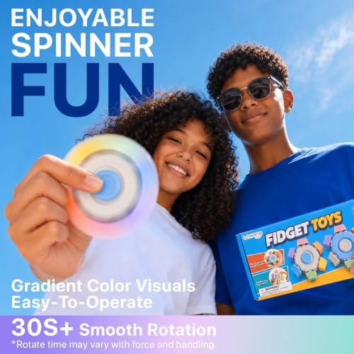 Fidget Toys for Adults Stress Relief: 2 Pack Clicker Fidget with Rotation