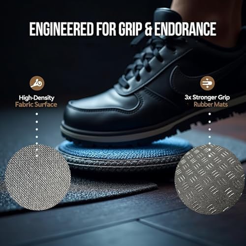 Elliptical Mat for Under Desk Elliptical Machine - Non-Slip Floor Mat for Ellipse Leg Exerciser, Legxercise Pro & Pedal Exerciser - Workout Mat for Home & Office Stability & Floor Protection grey