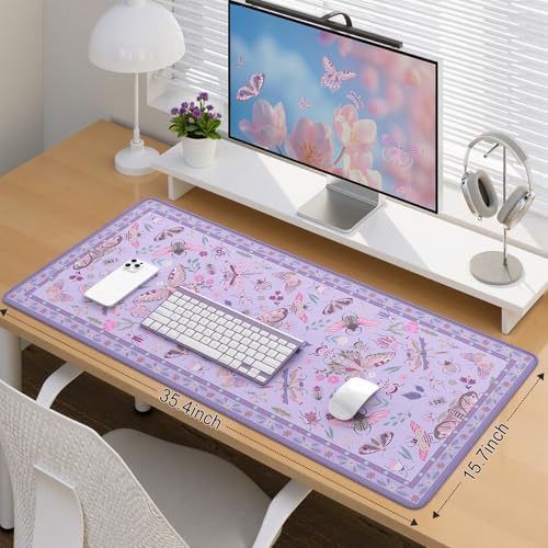 iCasso Purple Large Mouse Pad, Desk Matt for Desktop