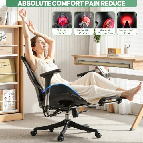 Benazcap Memory Foam Seat Cushion, Ergonomic Office Chair Pressure Relief