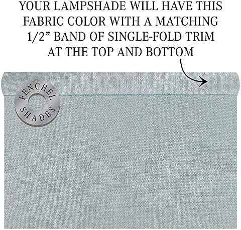 FenchelShades.com Lampshade 6" Top Diameter x 10" Bottom Diameter x 8" Slant Height 6x10x8" with Spider Attachment Diameter 0.4 Inch for Lamps with a Harp (Silver Strand)