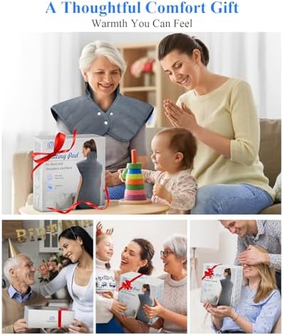 Heating Pad for Neck Shoulders and Back - 6 Heat Levels 4 Timers Auto-Off