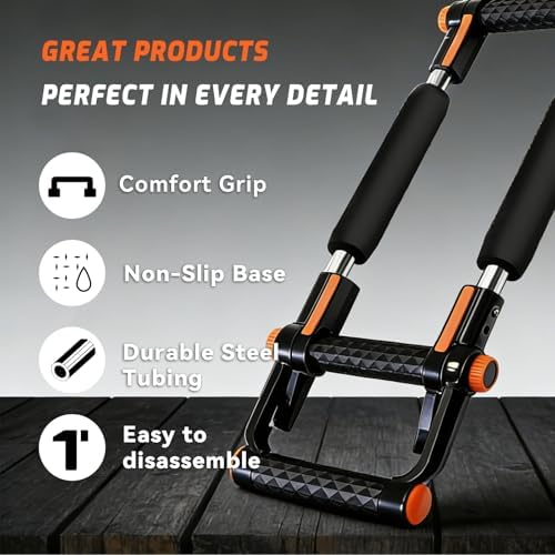 Twister Arm Trainer with Push-Up Grips, Adjustable Resistance (20-90LB), Unisex Chest Workout Equipment, Spring Resistance Exerciser for Muscle Building & Shaping