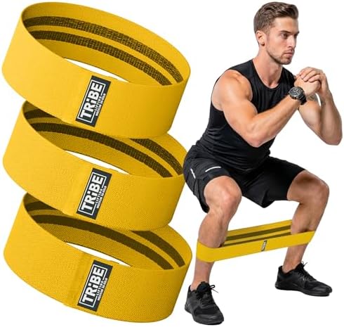 Fabric Resistance Bands for Working Out, 3-Pack for Legs and Glutes
