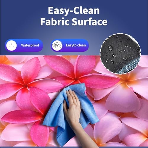 Girly Tropical Plumeria Flowers Large Mouse Pad, Bliss Close-up Desk Mat