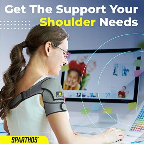 Sparthos Rotator Cuff Shoulder Brace for Women & Men - Support - Gray-UNI