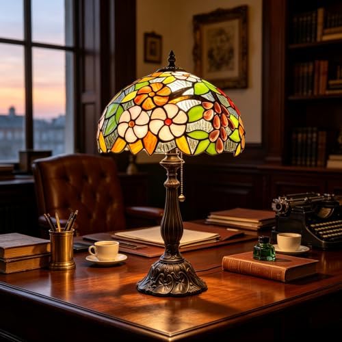 Tiffany Lamp Stained Glass Bedside Table Light