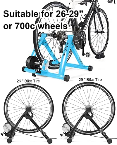 Bike Trainer, Magnetic Bicycle Stationary Stand for Indoor Exercise Riding