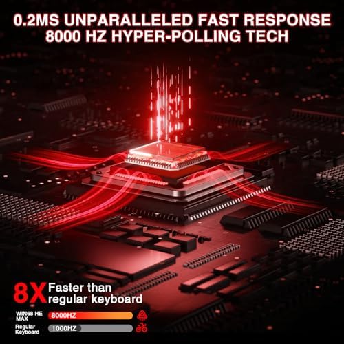 AULA WIN68 HE MAX - Hall Effect Gaming Keyboard with Magnetic Switch, Adjustable Actuation Fast Trigger Mode, 8KHz Polling Rate, RGB Backlit Wired Mechanical Gaming Keyboard 60 Percent Compact Design