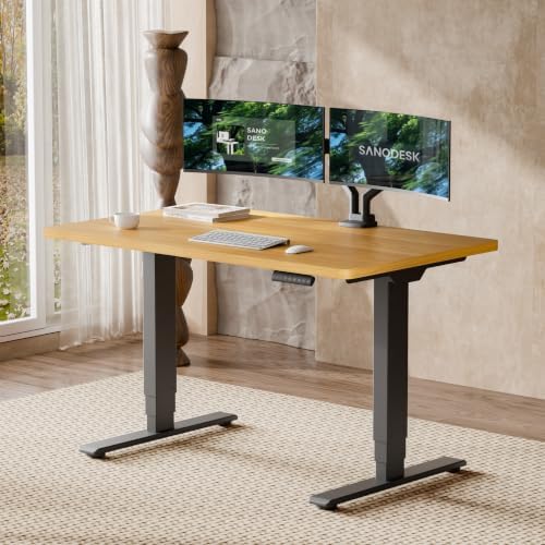 SANODESK Dual Motor Standing Desk 220lbs Height Adjustable Desk