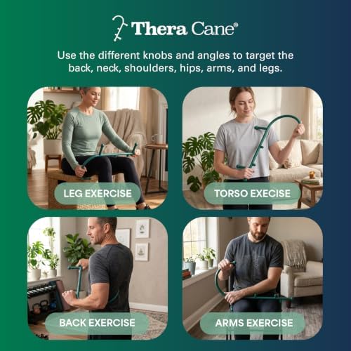 Thera Cane Massager (Green, 2 Pack)