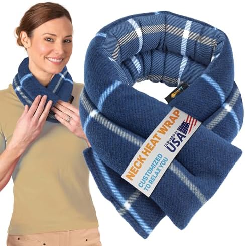 SunnyBay Microwavable Heating Pad, Neck and Shoulder Wrap, 26x4 inch, Ocean
