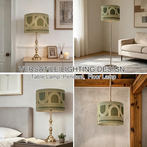 Modern lamp Shade Bamboo Material Art Deco 11.8 * 9.05Inch