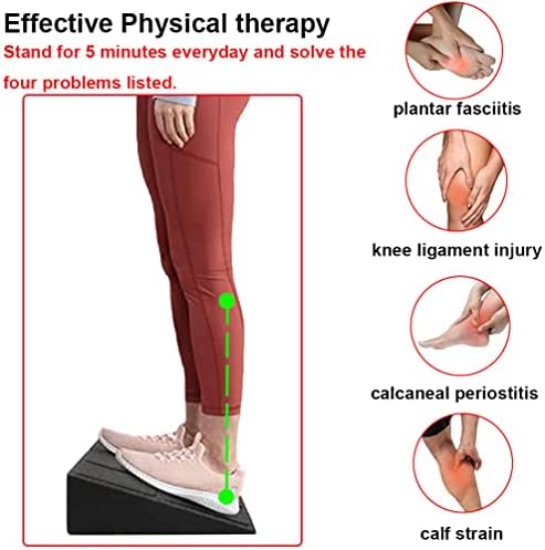 Squat Wedge Block Adjustable Slant Board, Heavy Duty 3pcs Foam Foot Ankle Knee Stretcher Leg Extender, Incline Platform Ramp For Heel Elevated Exercise and Calf Raise