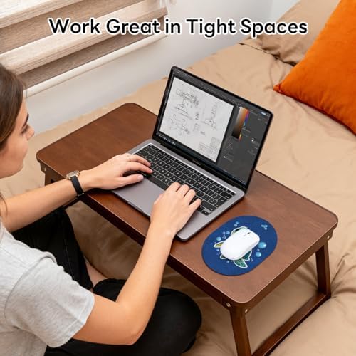 Oval Mouse Pad 6x8in Non-Slip for Laptop,Cartoon Turtle