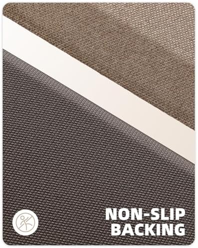 Color&Geometry Anti Fatigue Cushion Mat for Home Office Comfort Standing 48"x20", 0.9 Inch Thick, Non-Slip Padded Ergonomic Floor Mat for Standing Desk, Kitchen Sink and Laundry, Khaki