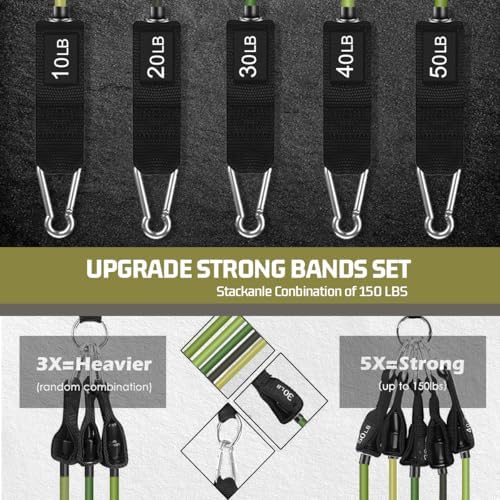 VEICK Resistance Bands with Handles, Exercise Tube Bands Set for Workouts