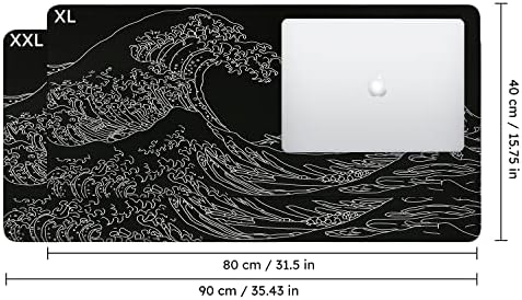 iCasso Mousepad,Gaming Mouse Pad,Black Wave of Kanagawa