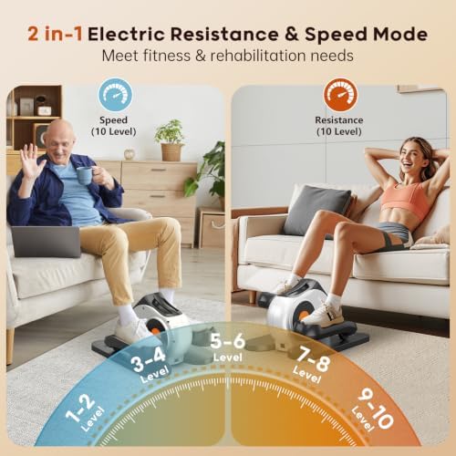 HitGo Under Desk Elliptical for Seniors, Electric Leg Exerciser with Remote