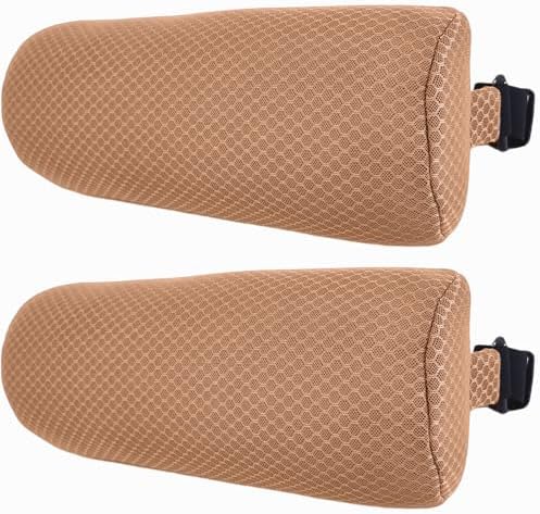 2 Pack Headrest Pillow for Patio Chaise Lounge,Recliner,Beach Chair,Brown
