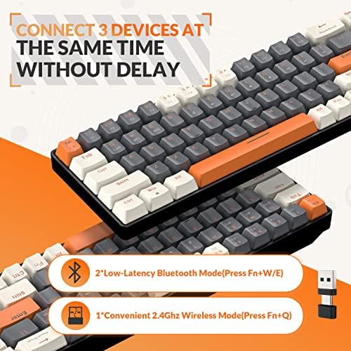 MAGIC-REFINER RK68 Compact 68 Keys Wireless Mechanical Gaming Keyboard