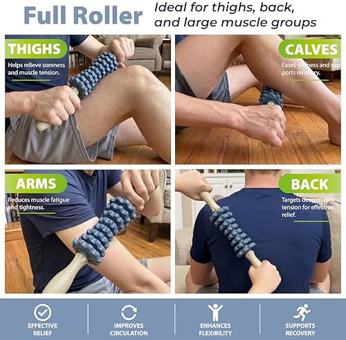 ONIPAX 3-in-1 Muscle Roller Stick - Adjustable Deep Tissue Massage Tool