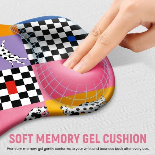 Ergonomic Mouse Pad with Wrist Rest, Gel Wrist Support, Patch