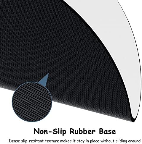Dapesuom Small Mouse Pad, 6 x 6 Inch Thick Rubber Premium-Textured Non-Slip Portable & Washable Round Mini Mouse Mat for Women Wireless Laptops Keyboard Tray Gaming Work Computer Travel, Space Gray