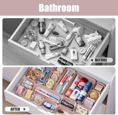 Drawer Organizers Bins 10 PCS for Bathroom Makeup Desk Office