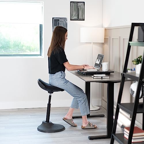 VIVO Black 26 in Single Top Standing Desk Converter, DESK-V001J