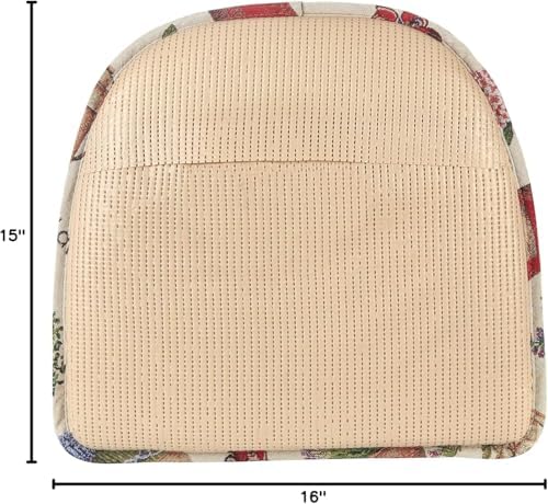 Klear Vu Raindrop The Gripper Non Slip Chair Cushions, Soft & Comfortable Seat Pad, Sitting Pillow for Kitchen, Dining or Office, 6 Count (Pack of 1), Garden Gala
