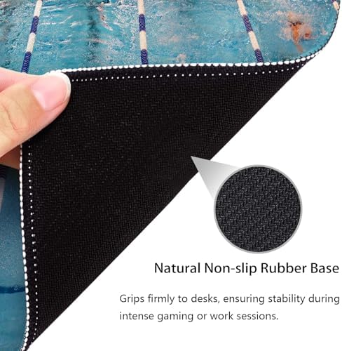 Olympic Swimming Pool Lanes Mouse Pad, Sports Competition Athlete Desk Mat