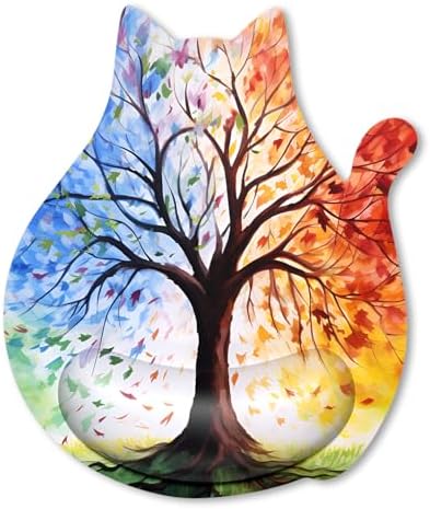 Ergonomic Mouse Pad with Wrist Rest, Cute Cat Memory Foam Padded Pain Relief Non-slip Wrist Support Mouse Mat for Gaming Work Computer Laptop, Funny Office Supplies Desk Accessory, Tree of Life