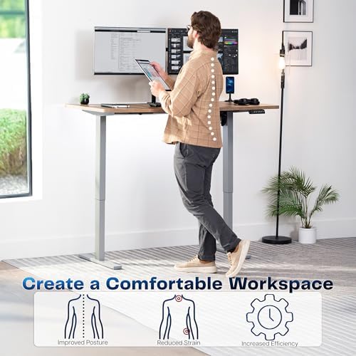 VIVO Reclaimed Wood 60 x 30 in Standing Desk, DESK-KIT-1G6P-30