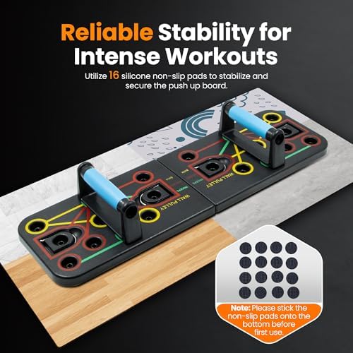 Push Up Board Fitness, Portable Dismountable 17 in 1 Push Up Bar at Home Gym, Multi-functional Pushup Stands Professional Strength Training Equipment For Man and Women