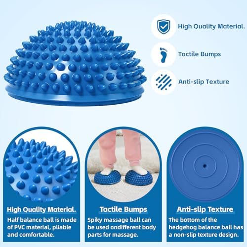 biguphate Wobble Cushion Set with Hedgehog Balance Pods & Pump